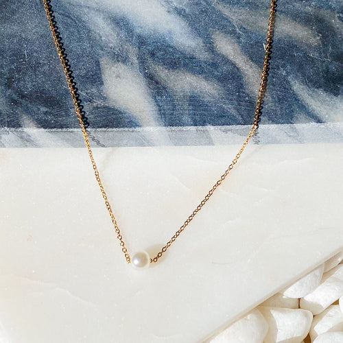 Collier Perle Solitaire