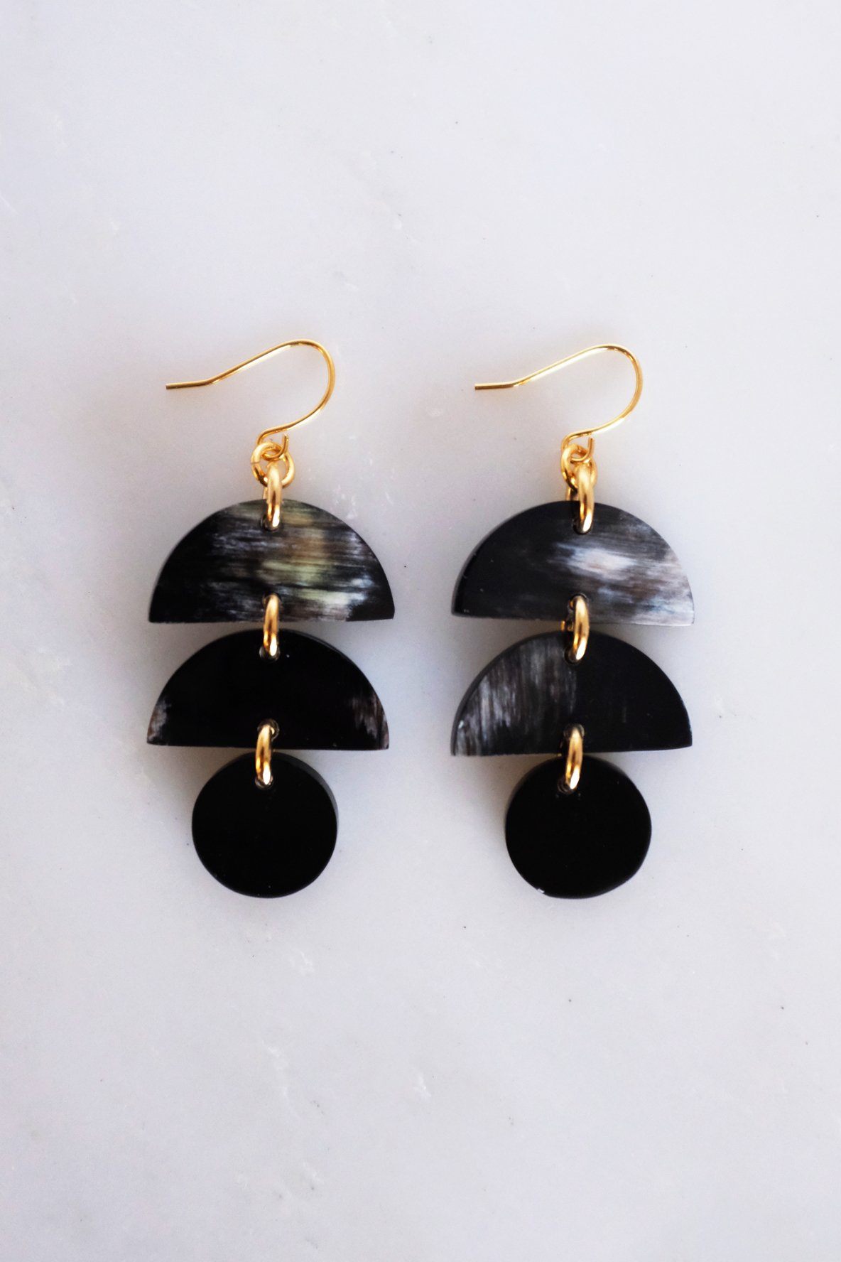 Boucles d’oreilles Lune & Perle