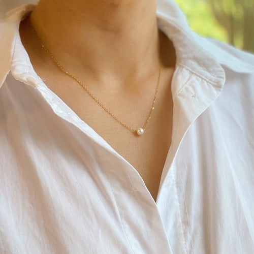 Collier Perle Solitaire