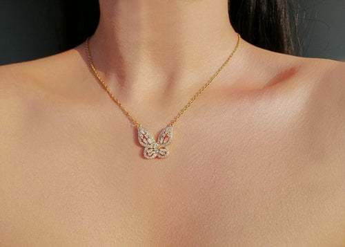 Collier Papillon Doré